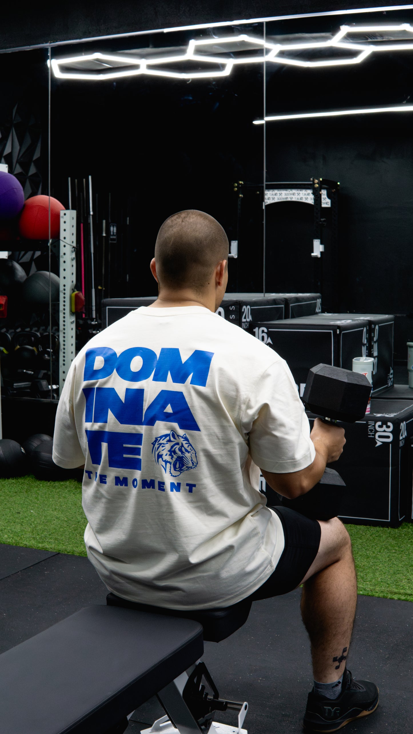 DMNT Ecru (Blue) ‘Ultra’ Box Tee
