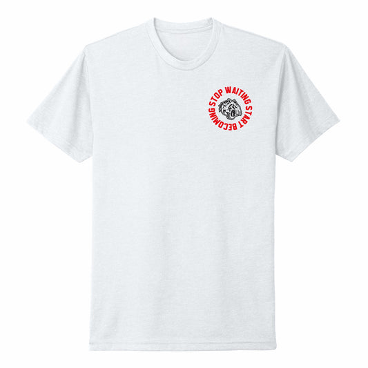 White 'Start
Becoming' 60/40 Tee